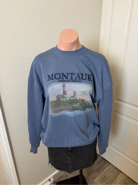 wild fable Blue Montauk Graphic Crewneck Sweatshirt